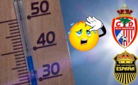 El calor está bravo en Tocoa. Se juega a 39 grados.