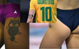 Hombres y mujeres han sorprendido a los aficionados presentes en Río de Janeiro con sus tatuajes. Acá los más llamativos.