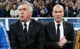 Carlo Ancelotti y Zinedine Zidane cuando compartieron en Real Madrid.