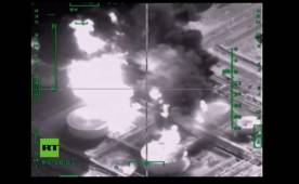 Imágenes del ataque a ISIS por parte de Rusia. Foto captura del video publicado por actualidad.rt.com