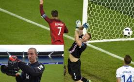 El portero de Islandia hizo un gran partido en su debut ante Portugal en la Eurocopa.
