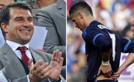 Laporta se burló del penal que falló ayer Cristiano Ronaldo.
