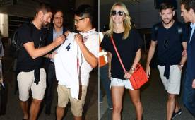 Steven Gerrard firmó algunos autógrafos a su arribo a Los Ángeles para iniciar aventura en la MLS. Fotos dailymail.co.uk