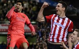 Luis Suárez y Aduriz anotaron hoy para el Barcelona y Athletic en sus respectivos juegos.