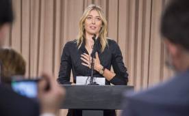 María Sharapova anunció en conferencia de prensa que dio positivo en una prueba antidopaje.