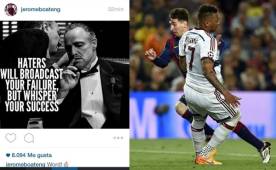 Jerome Boateng se ha desahogado en su Instagram y así responder a sus críticos.