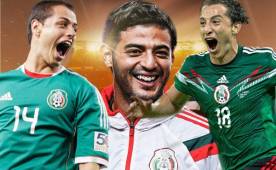 Chicharito Hernández, Andrés Guardado y Carlos Vela son las grandes referencias en ataque de México ante Honduras.