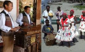 Las marimbas son muy tradiciones en Guatemala, el ritmo punta en Honduras es llamativo en todo el país.
