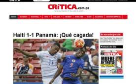 Diario Crítica de Panamá reflejó el sentir de sus paisanos tras el empate ante Haití.