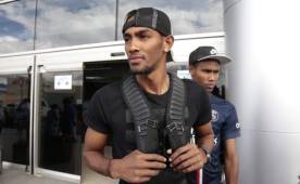 Jerry Bengtson arribó este día a Tegucigalpa para integrarse a la Selección de Honduras. Foto Juan Salgado.