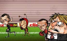 El 'Piojo' Herrera y sus pupilos son parte de este comics.