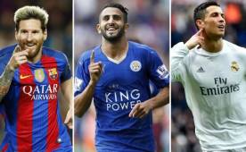 En la encuesta hasta ahorita va ganando Riyad Mahrez. Messi va en segundo y Cristiano en el tercer lugar.