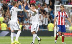 Sergio Ramos y James Rodríguez no estarán en el derbi ante los colchoneros.