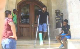 Johnny Palacios se recupera de su terrible lesión en el Tendón de Aquiles.