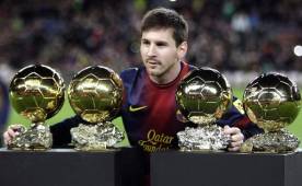 Messi es el único jugador, hasta el momento, en haber ganado cuatro balones de Oro.