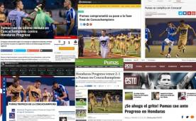 La derrota de los Pumas de México no fue muy bien vista por la prensa mexicana tras caer 2-1 ante el Honduras Progreso en la Champions de Concacaf.