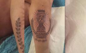 Este fue el tatuaje que Medel se hizo en su pierna.