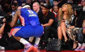 Beyonce y su pareja son muy seguidores de los partidos de la NBA.