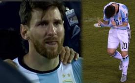 Lionel Messi acabó totalmente destrozado al perder la final contra Chile.
