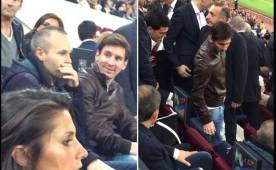 Momento de Messi en el Camp Nou junto a Andrés Iniesta. Foto cortesía @LaTdP