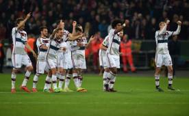 Bayern Munich celebró la clasificación a la siguiente ronda de la Copa alemana. (AFP)