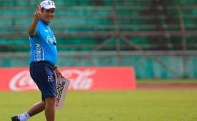Jorge Luis Pinto durante el entrenamiento con la Selección de Honduras este martes 27 de enero.