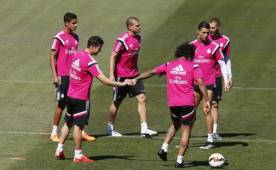 El entrenamiento del Real Madrid de este jueves.
