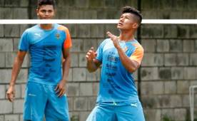 Iván 'Chino' López se mostró sonriente este jueves en la práctica de Real España.