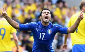 Eder Citadin Martins fue el autor del gol de Italia ante Suecia. Foto AFP.