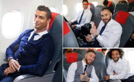 El viaje de la plantilla del Real Madrid a Manchester. Foto tomada del Realmadrid.com
