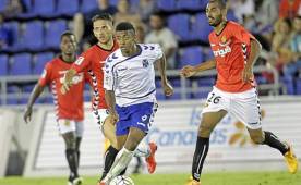 Anthony Lozano anotó su primer gol con la blanquiazul el pasado domingo ante el Gimnástic.