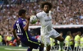 Como buen amigo del portugués Cristiano, Marcelo restó importancia a los gestos de desesperación de su compañero tras cada ocasión perdonada. Foto AFP