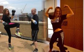 La actriz colombiana acude al programa de siete días del entrenador Gunner Peterson, que cobra 17 mil dólares por una membresía, para bailar, hacer aróbicos, levantar pesas y practicar artes marciales