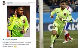 Neymar se expresó en Instagram tras el partido ante Atlético de Madrid.