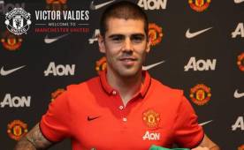 Víctor Valdés hoy fue presentado como nuevo jugador de Manchester United.