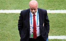 Vicente del Bosque terminó muy dolido por la goleada que les dio Holanda.