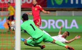 Keylor Najas fue el arquero titular de Costa Rica en el amistoso ante España.