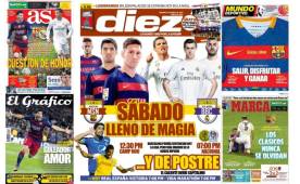Los diarios deportivos más influyentes alrededor del mundo han hecho enfoque en sus portadas a 'El Clásico' Barcelona - Real Madrid.