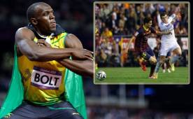 En deporte y velocidad, Usain Bolt es palabra de autoridad y aseguró que el gol de Bale al Barcelona lo desearía anotar cualquier velocista. Fotos AFP