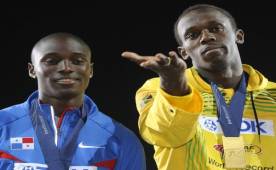 Usain Bolt y Alonso Edward son viejos conocidos y se han enfrentado en distintas ocasiones.