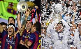 Barcelona es el actual campeón en Champions, Real Madrid fue la temporada pasada.
