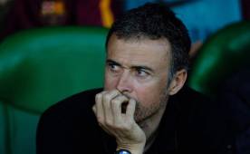 Luis Enrique estuvo muy nervioso durante el encuentro ante el Betis.