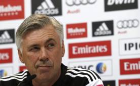 Carlo Ancelotti en rueda de prensa previo al partido ante el Eibar. (Foto: EFE)