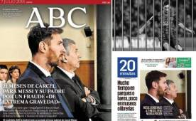 Los diarios de Madrid se ensañaron de nuevo con Messi tras condena.