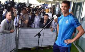 Cristiano Ronaldo durante la conferencia de prensa de este martes. Fotos AFP.
