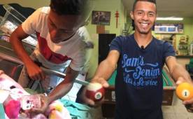 Megan se le adelantó a Bayron Méndez, pero él como buen padre, tomó los pepes y alimentó a su bella hija.