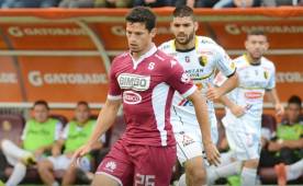 Daniel Colindres, delantero del Saprissa, abrió la brecha del triunfo del Saprissa. (FOTO: Saprissa)