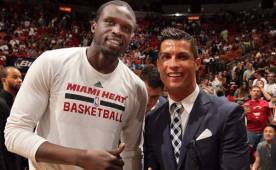El alero de los Miami Heat Luol Deng compartió esta foto con Cristiano Ronaldo.