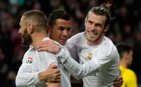 Cristiano, Benzema y Bale marcaron en el triunfo del Real Madrid ante Sevilla. Foto AFP