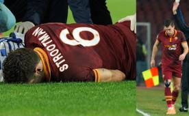 Kevin Strootman se lesionó prácticamente solo en el partido ante Nápoli. (Foto: AFP)